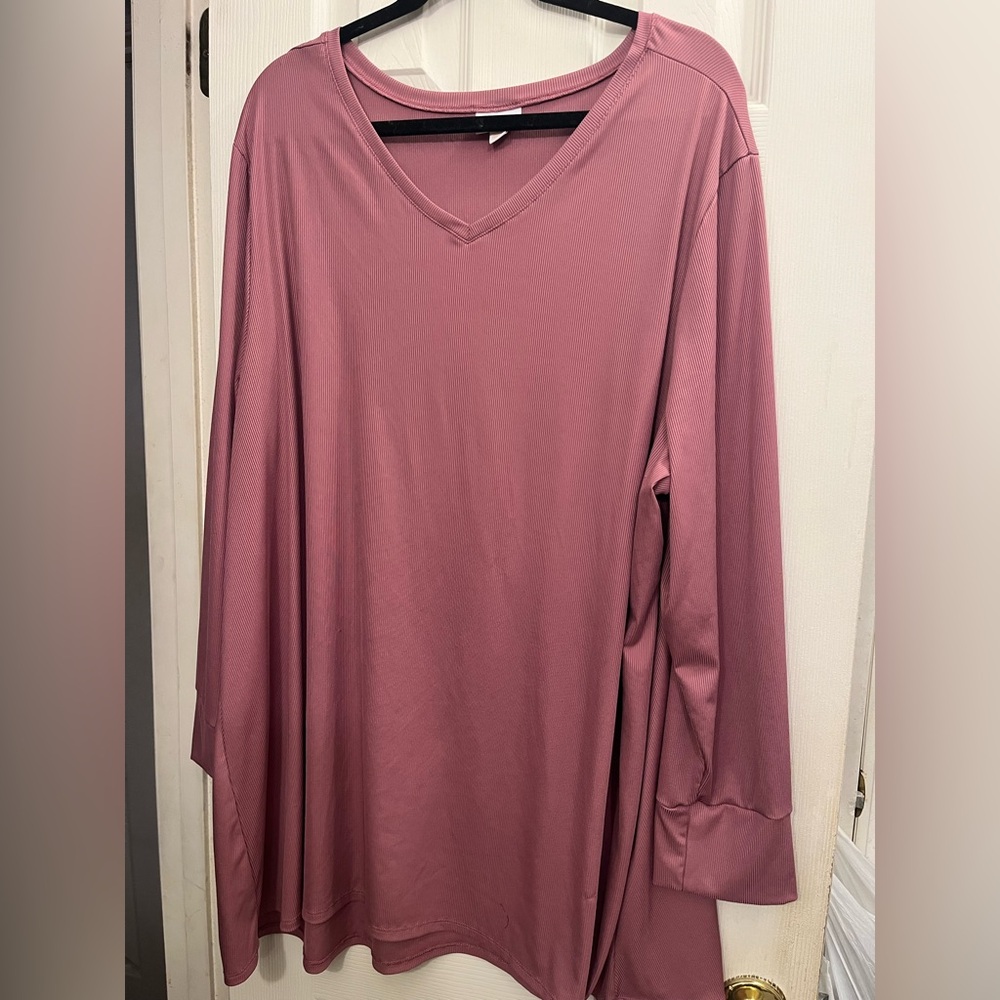 3XL LuLaRoe Mauve Long Sleeve V-Neck Top